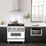 ZLINE 36" 4.6 cu. ft. Dual Fuel Range with Gas Stove and Electric Oven in Stainless Steel