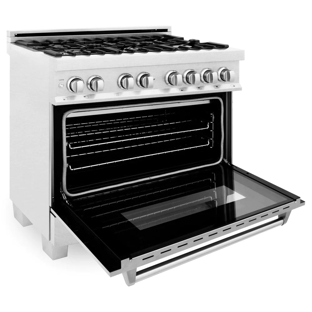 ZLINE 36" 4.6 cu. ft. Dual Fuel Range with Gas Stove and Electric Oven in DuraSnow Stainless Steel