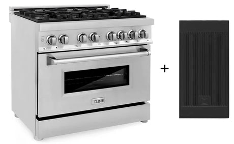 ZLINE 36" 4.6 cu. ft. Electric Oven and Gas Cooktop Dual Fuel Range with Griddle