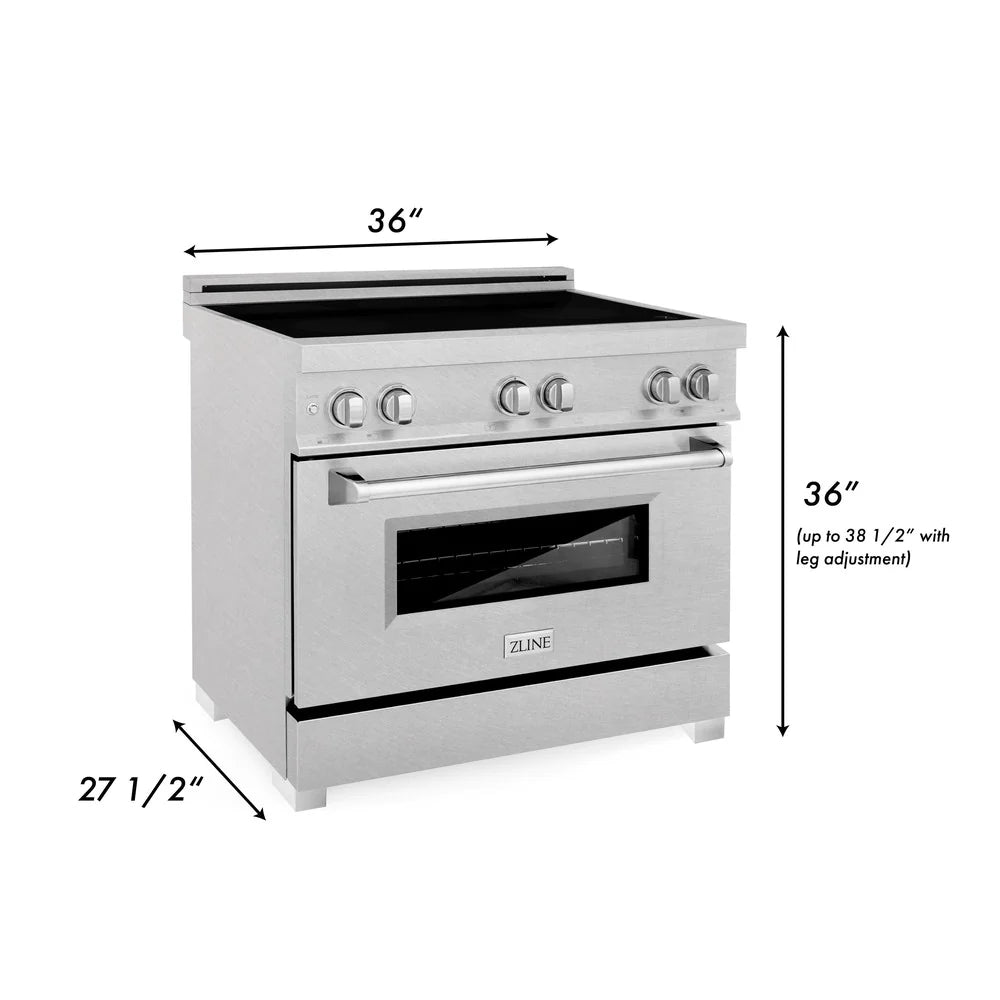 ZLINE 36" 4.6 cu. ft. Induction Range with a 4 Element Stove and Electric Oven