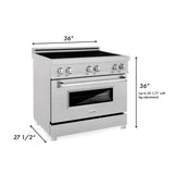 ZLINE 36" 4.6 cu. ft. Induction Range with a 4 Element Stove and Electric Oven