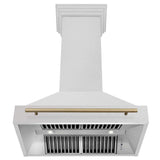 ZLINE 36" Autograph Edition Fingerprint Resistant Stainless Steel Range Hood and Handle