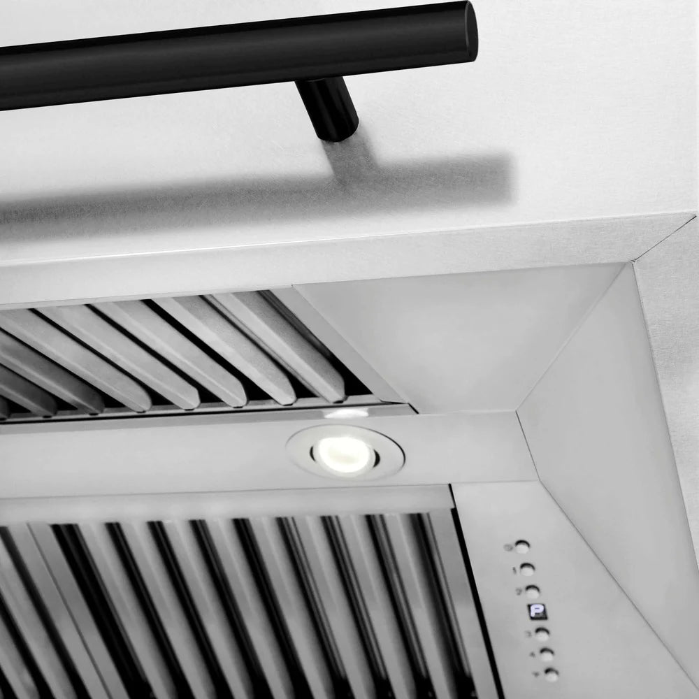 ZLINE 36" Autograph Edition Fingerprint Resistant Stainless Steel Range Hood with White Matte Shell and Handle