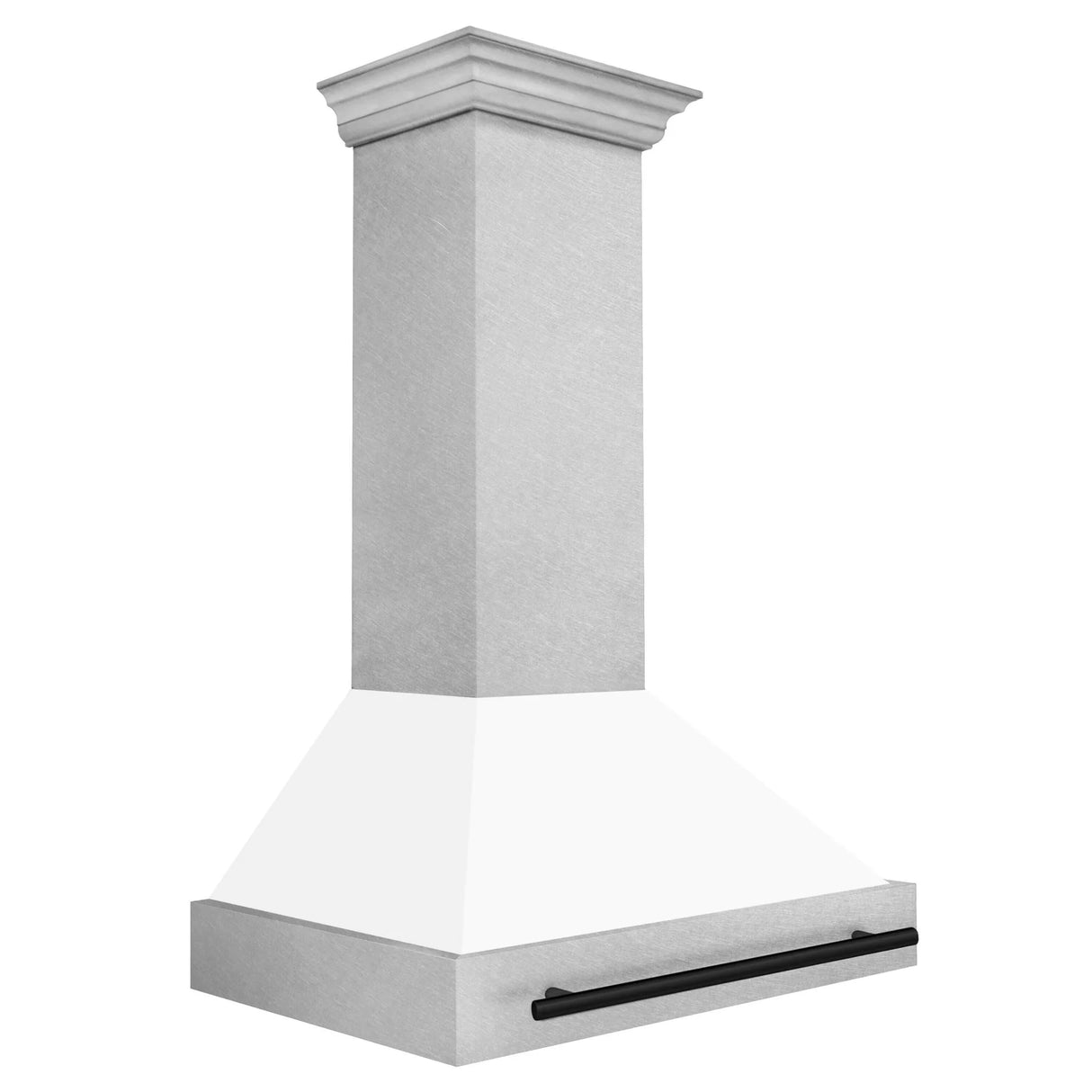 ZLINE 36" Autograph Edition Fingerprint Resistant Stainless Steel Range Hood with White Matte Shell and Handle