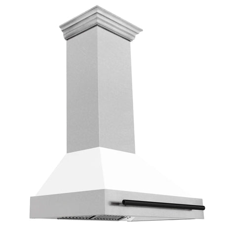 ZLINE 36" Autograph Edition Fingerprint Resistant Stainless Steel Range Hood with White Matte Shell and Handle