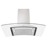 ZLINE 36" Convertible Vent Convertible Vent Wall Mount Range Hood in Stainless Steel & Glass