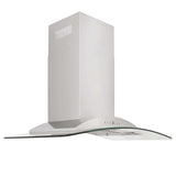 ZLINE 36" Convertible Vent Convertible Vent Wall Mount Range Hood in Stainless Steel & Glass