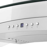 ZLINE 36" Convertible Vent Convertible Vent Wall Mount Range Hood in Stainless Steel & Glass