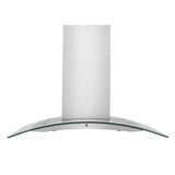 ZLINE 36" Convertible Vent Convertible Vent Wall Mount Range Hood in Stainless Steel & Glass