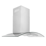 ZLINE 36" Convertible Vent Convertible Vent Wall Mount Range Hood in Stainless Steel & Glass