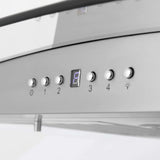 ZLINE 36" Convertible Vent Island Mount Range Hood in Stainless Steel & Glass