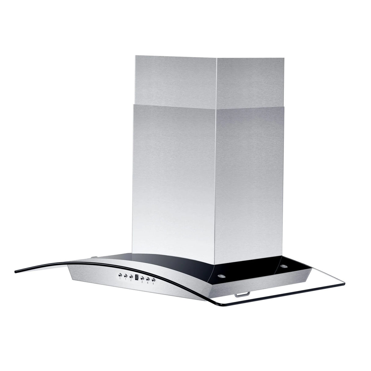 ZLINE 36" Convertible Vent Wall Mount Range Hood in Stainless Steel & Glass with Crown Molding