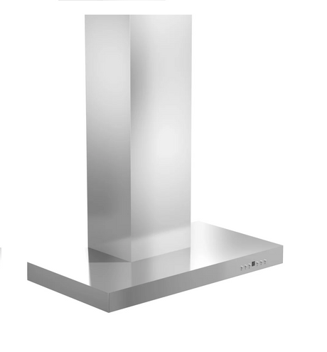 ZLINE 36" Convertible Vent Wall Mount Range Hood in Stainless Steel with Crown Molding