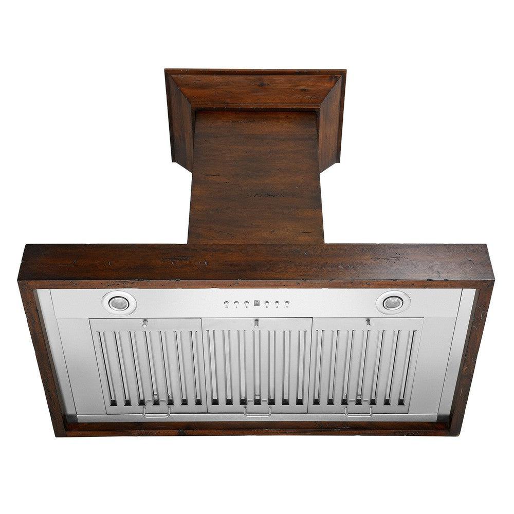 ZLINE 36" Convertible Vent Wooden Wall Mount Range Hood