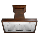 ZLINE 36" Convertible Vent Wooden Wall Mount Range Hood