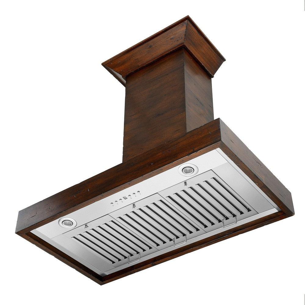 ZLINE 36" Convertible Vent Wooden Wall Mount Range Hood