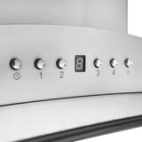 ZLINE 36" CrownSound™ Ducted Vent Island Mount Range Hood in Stainless Steel with Built-in Bluetooth Speakers