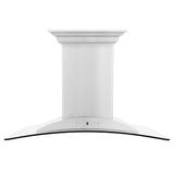 ZLINE 36" CrownSound™ Ducted Vent Island Mount Range Hood in Stainless Steel with Built-in Bluetooth Speakers