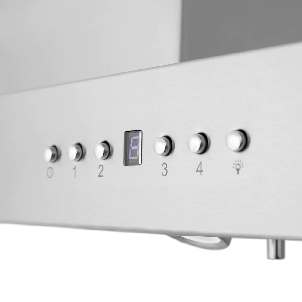 ZLINE 36" CrownSound™ Ducted Vent Island Mount Range Hood in Stainless Steel with Built-in Bluetooth Speakers