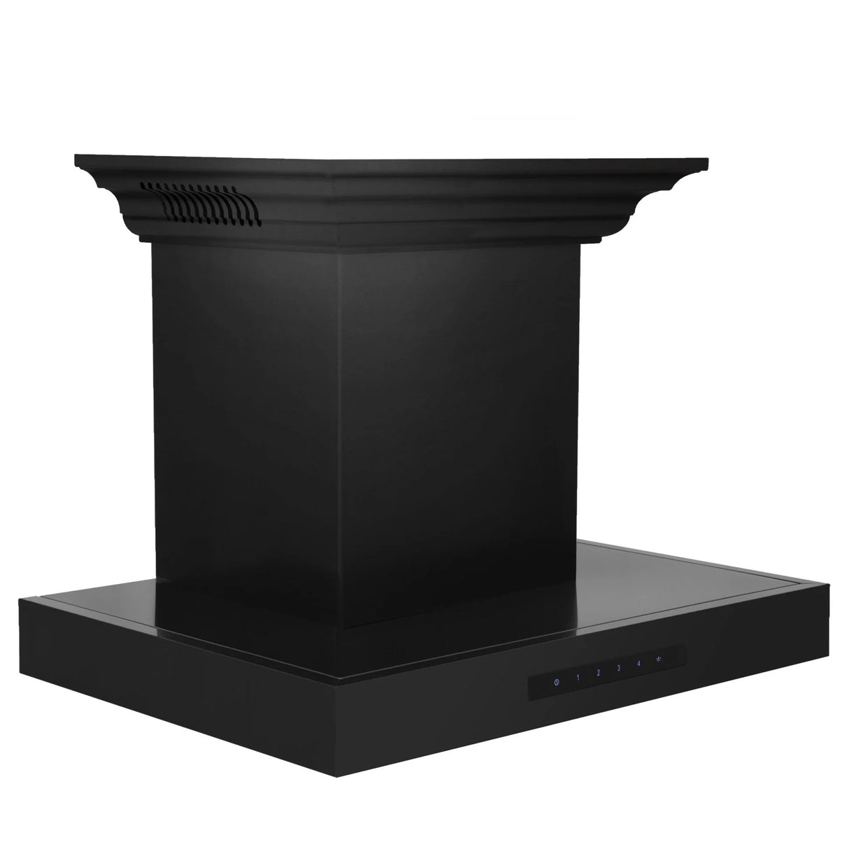 ZLINE 36" CrownSound™Ducted Vent Wall Mount Range Hood in Black Stainless Steel with Built-in Bluetooth Speakers