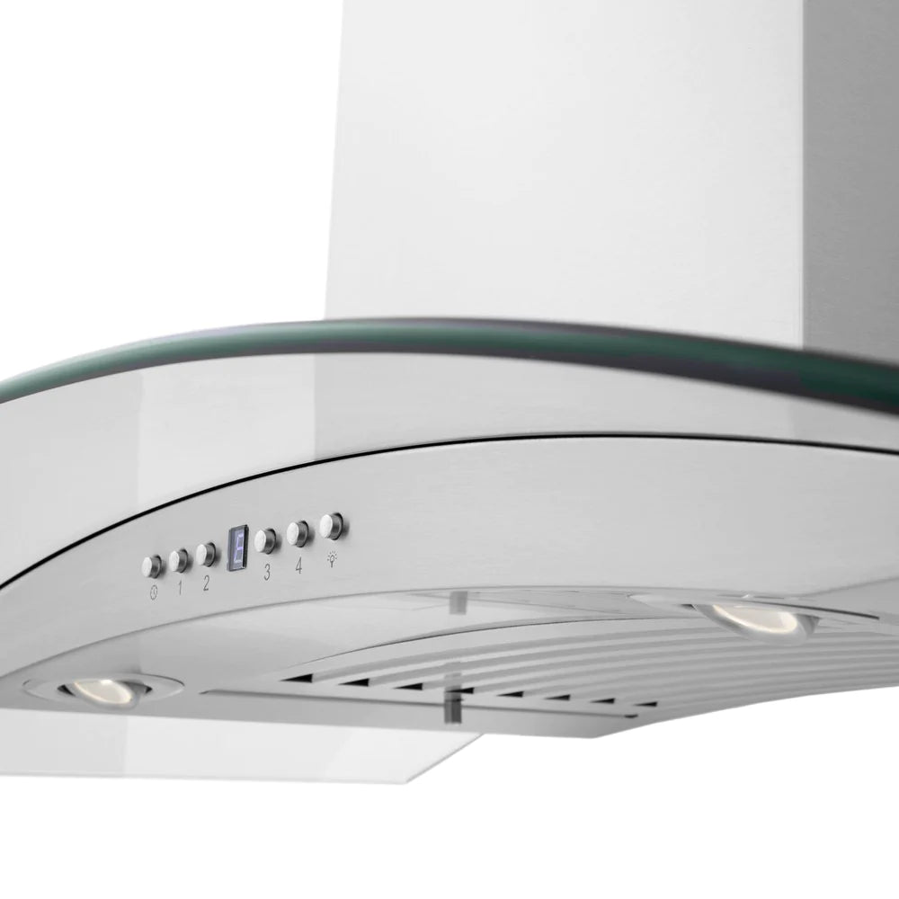 ZLINE 36" CrownSound™ Ducted Vent Wall Mount Range Hood in Stainless Steel with Built-in Bluetooth Speakers