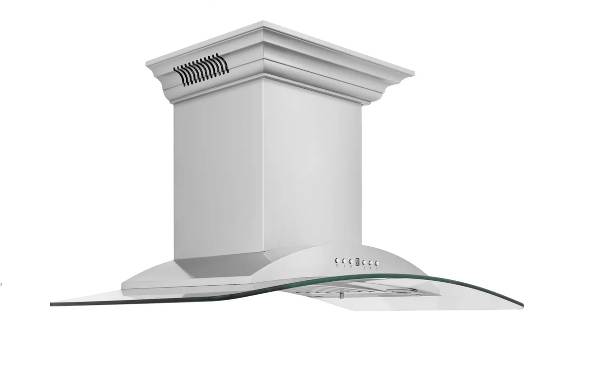 ZLINE 36" CrownSound™ Ducted Vent Wall Mount Range Hood in Stainless Steel with Built-in Bluetooth Speakers