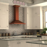 ZLINE 36" Designer Series Convertible Vent Wall Mount Range Hood in Copper