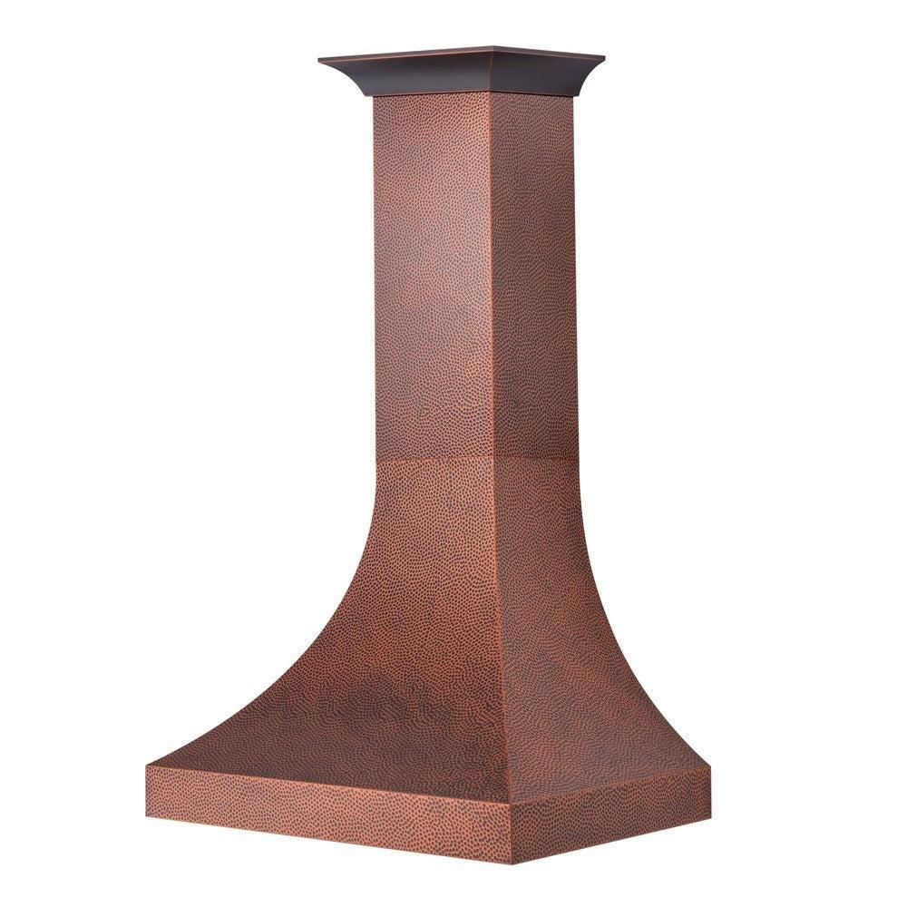 ZLINE 36" Designer Series Hand-Hammered Copper Finish Ducted Wall Range Hood