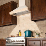 ZLINE 36" Ducted Unfinished Wooden Wall Mount Range Hood