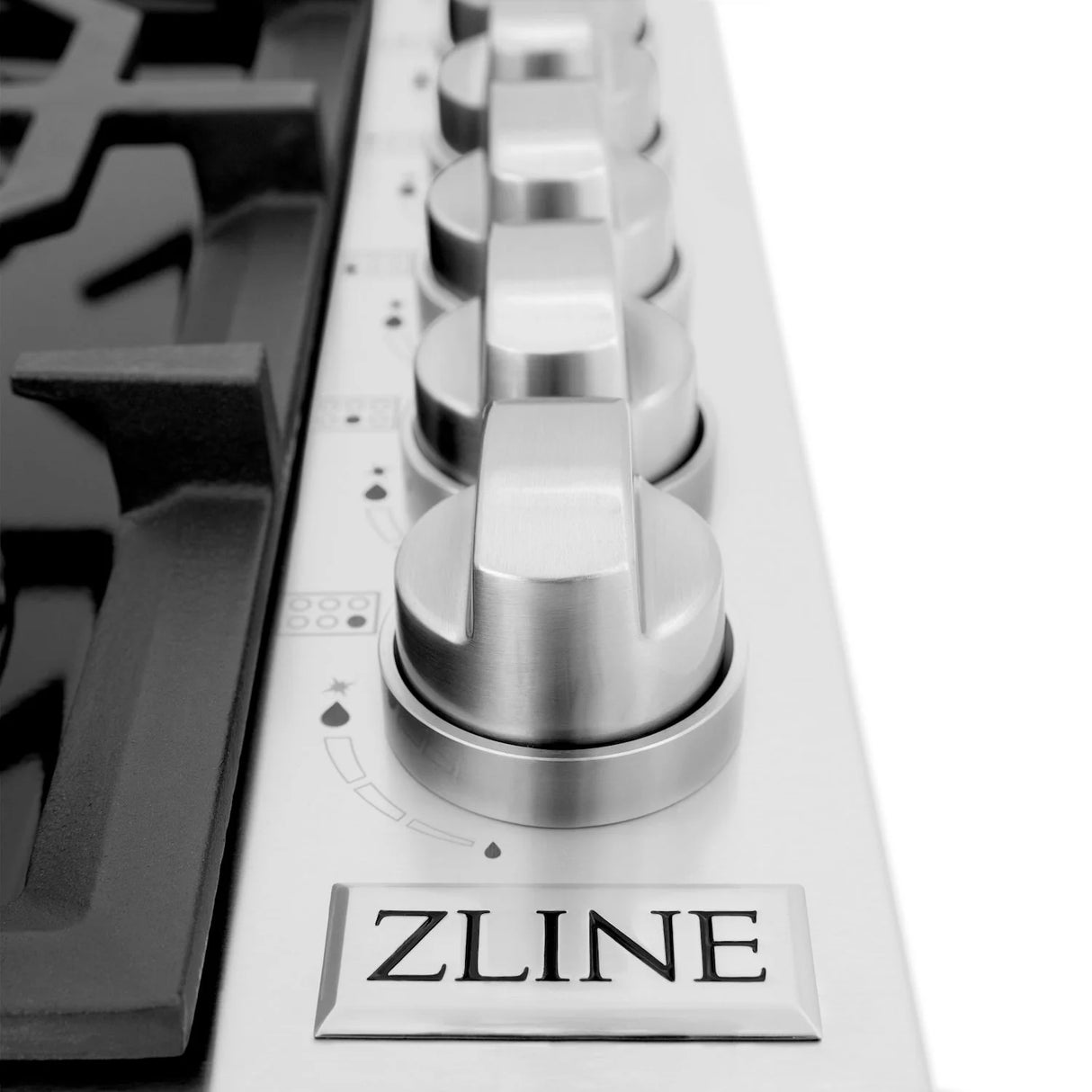 ZLINE 36" Gas Cooktop with 6 Gas Brass Burners