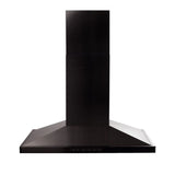 ZLINE 42" Convertible Vent Island Mount Range Hood in Black Stainless Steel