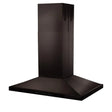 ZLINE 42" Convertible Vent Island Mount Range Hood in Black Stainless Steel