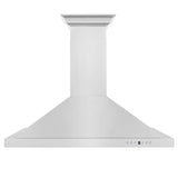 ZLINE 42" Convertible Vent Wall Mount Range Hood in Stainless Steel with Crown Molding