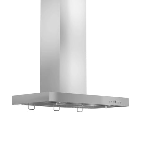 ZLINE 42" Convertible Vent Wall Mount Range Hood in Stainless Steel with Crown Molding