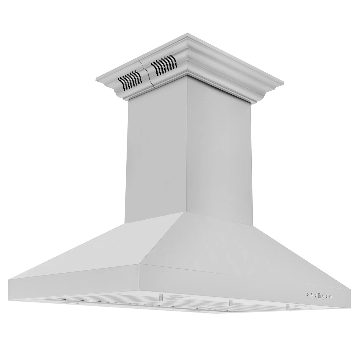 ZLINE 42" CrownSound™ Ducted Vent Island Mount Range Hood in Stainless Steel with Built-in Bluetooth Speakers