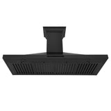 ZLINE 42" CrownSound™Ducted Vent Wall Mount Range Hood in Black Stainless Steel with Built-in Bluetooth Speakers