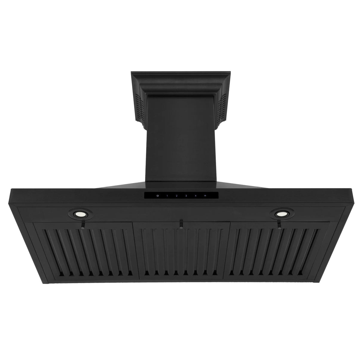 ZLINE 42" CrownSound™Ducted Vent Wall Mount Range Hood in Black Stainless Steel with Built-in Bluetooth Speakers