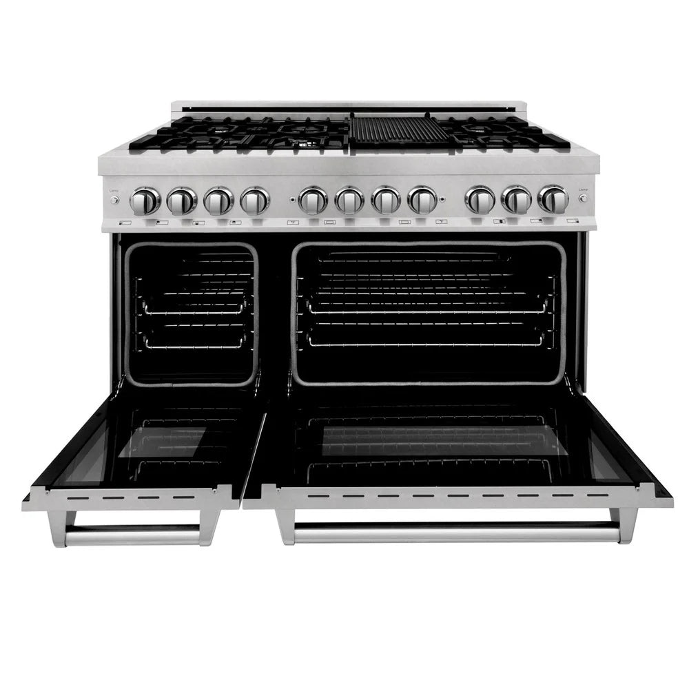 ZLINE 48" 6.0 cu. ft. Dual Fuel Range with Gas Stove and Electric Oven in DuraSnow Stainless Steel