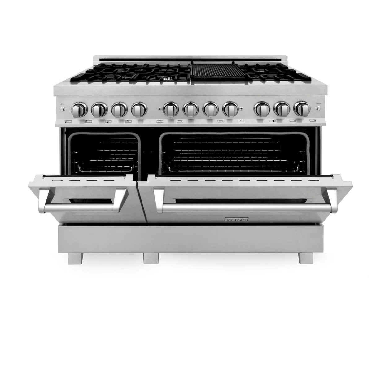 ZLINE 48" 6.0 cu. ft. Dual Fuel Range with Gas Stove and Electric Oven in DuraSnow Stainless Steel