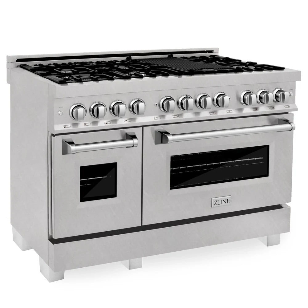 ZLINE 48" 6.0 cu. ft. Dual Fuel Range with Gas Stove and Electric Oven in DuraSnow Stainless Steel