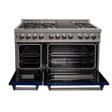 ZLINE 48" 6.0 cu. ft. Dual Fuel Range with Gas Stove and Electric Oven in DuraSnow Stainless Steel