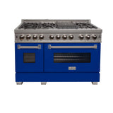 ZLINE 48" 6.0 cu. ft. Dual Fuel Range with Gas Stove and Electric Oven in DuraSnow Stainless Steel