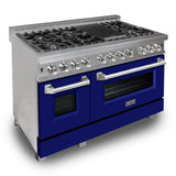 ZLINE 48" 6.0 cu. ft. Dual Fuel Range with Gas Stove and Electric Oven in DuraSnow Stainless Steel