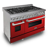 ZLINE 48" 6.0 cu. ft. Dual Fuel Range with Gas Stove and Electric Oven in DuraSnow Stainless Steel