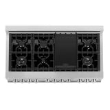 ZLINE 48" 6.0 cu. ft. Dual Fuel Range with Gas Stove and Electric Oven in DuraSnow Stainless Steel