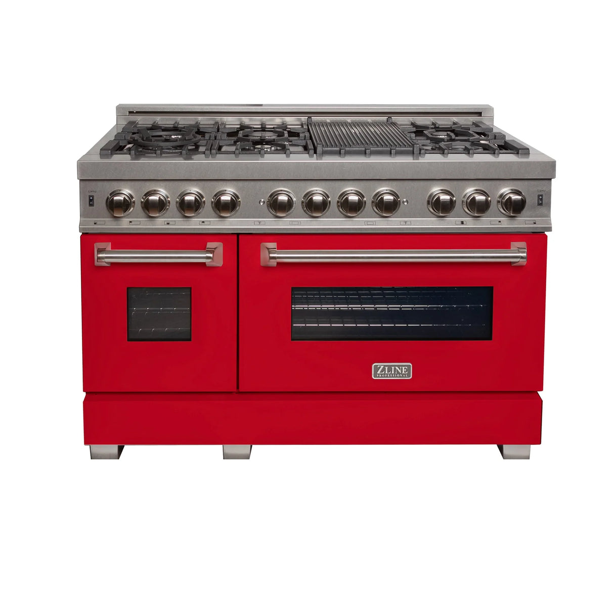 ZLINE 48" 6.0 cu. ft. Dual Fuel Range with Gas Stove and Electric Oven in DuraSnow Stainless Steel