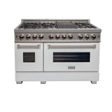 ZLINE 48" 6.0 cu. ft. Dual Fuel Range with Gas Stove and Electric Oven in DuraSnow Stainless Steel