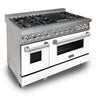 ZLINE 48" 6.0 cu. ft. Dual Fuel Range with Gas Stove and Electric Oven in DuraSnow Stainless Steel