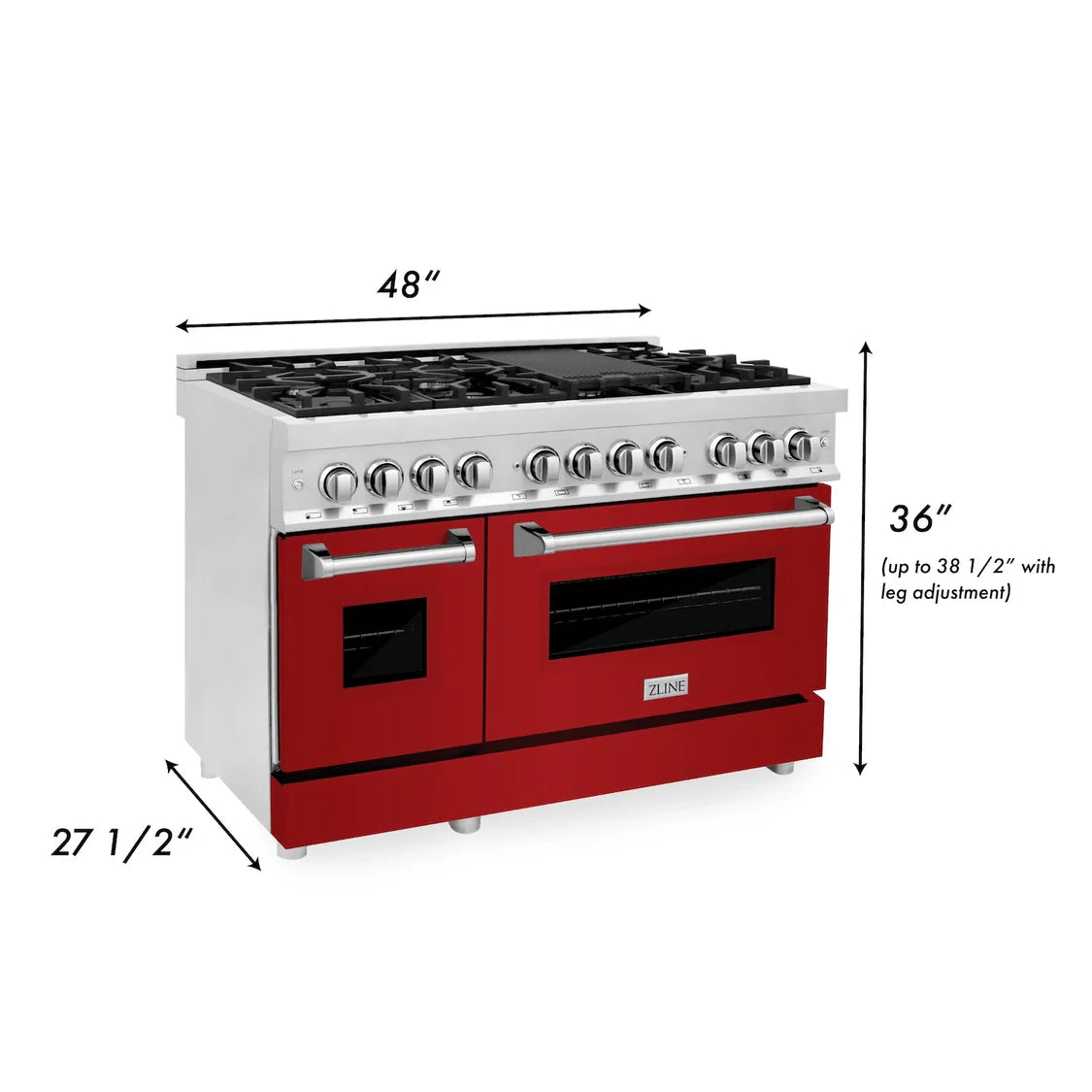 ZLINE 48" Dual Fuel Range with Gas Stove and Electric Oven (RA-RG-48)