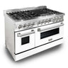 ZLINE 48" 6.0 cu. ft. Dual Fuel Range with Gas Stove and Electric Oven in Stainless Steel